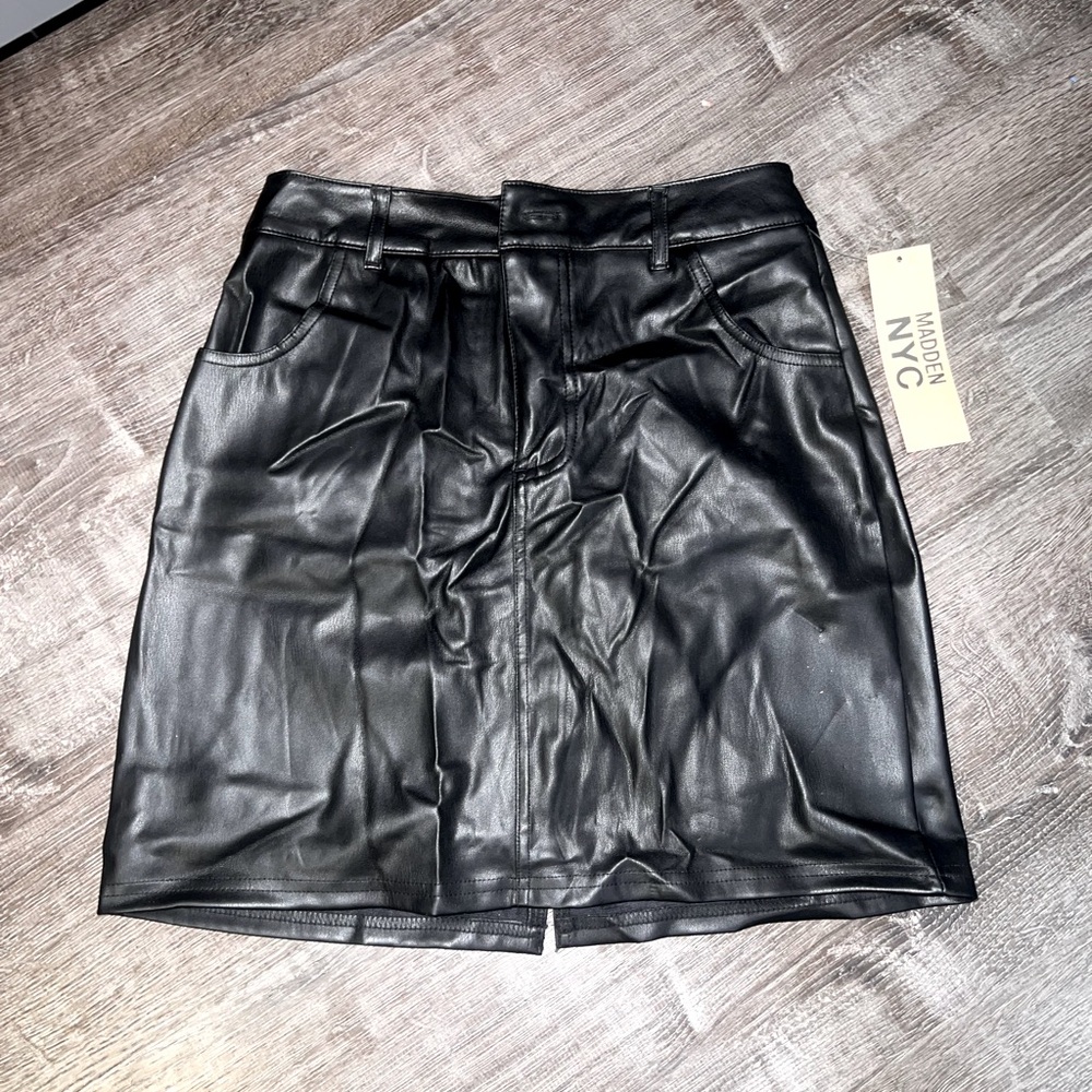 Leather Midi Skirt